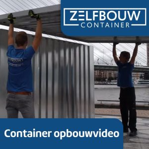 Container opbouwvideo bij de erasmusbrug, 3 x 2 container due aan de korte zijde