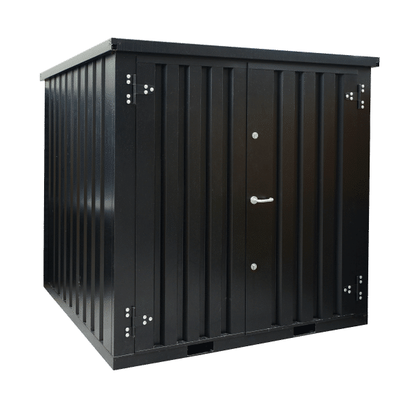Container zwart RAL 9005 – 2x2 meter