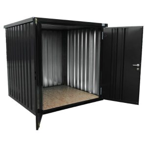 Demontabele Container Zwart 4 x 2 enkele deur lange zijde