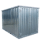 Een grijze verzinkte container met een enkele deur aan de korte zijde, zonder achtergrond.