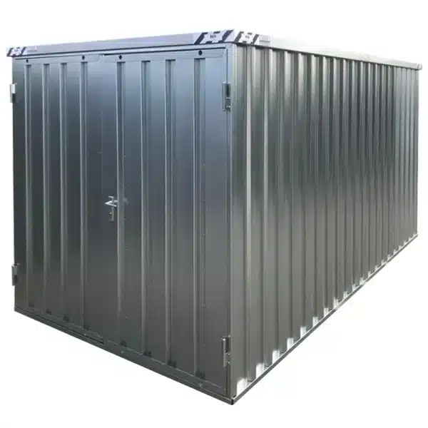 4x2 snelbouwcontainer met een dubbele deur op de korte zijde