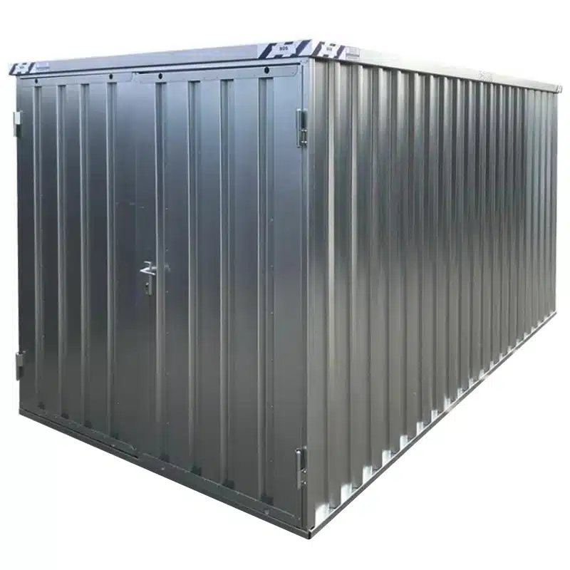 4x2 snelbouwcontainer met een dubbele deur op de korte zijde
