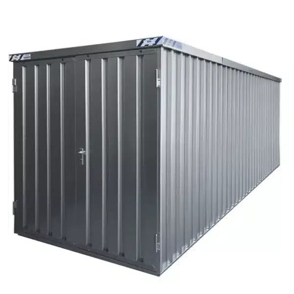 een 6x2 snelbouwcontainer zonder vloer met dubbele deur op de korte zijde