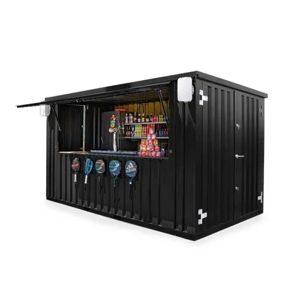 FOCO® XL Demontabele barcontainer 4 x 2 meter 16 ft RAL 9005 (OPGEBOUWD)